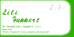 lili huppert business card